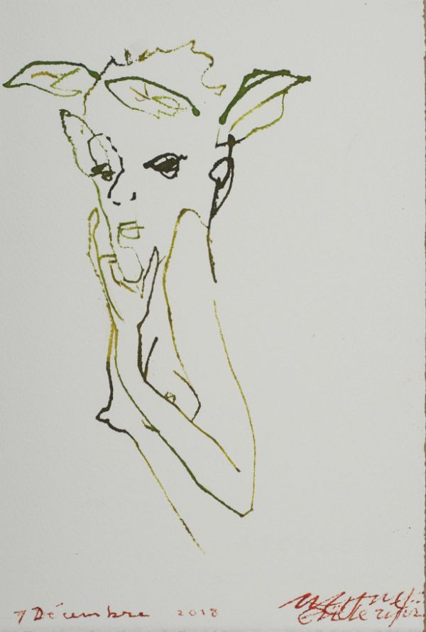 
                  7 December, 2018, Ecoline on paper, 28,5 x 19 cm        