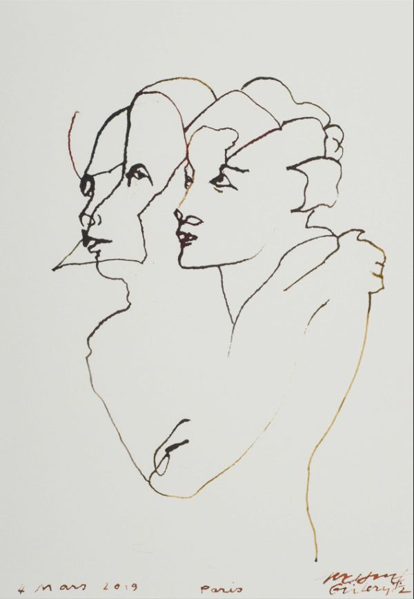 
                  4 March, 2019, Ecoline on paper, 26 x 18 cm        