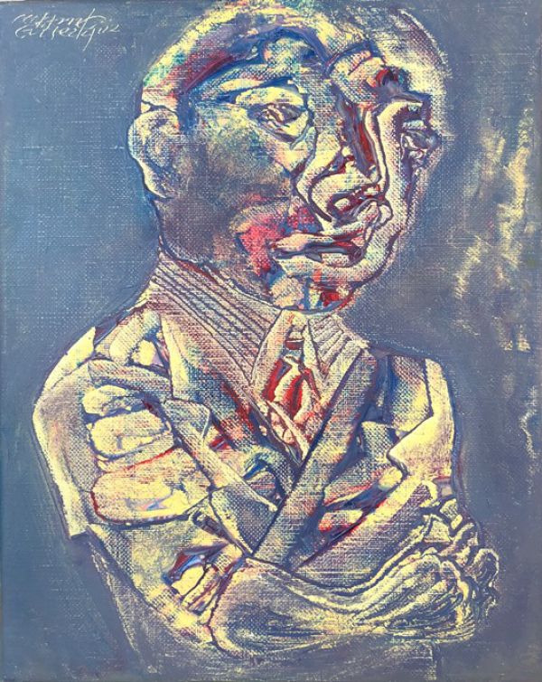 
                  25 Février 2019 Paris-  Monsieur, 2019, Oil on canvas, 24 x 19 cm        