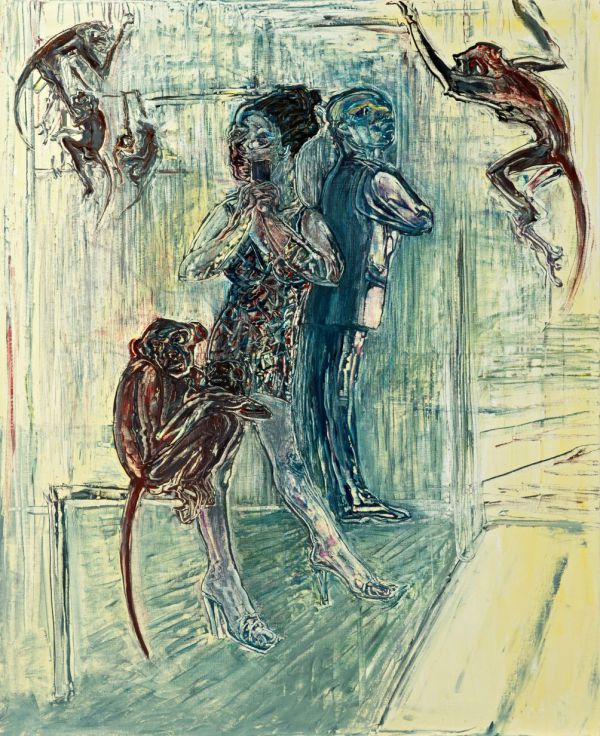 
                  13 Avril 2021 Paris, 2021, Oil on canvas, 100 x 81 cm        