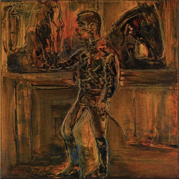 
                  Before the race, 2024, Oil on canvas, 50 x 50 cm        